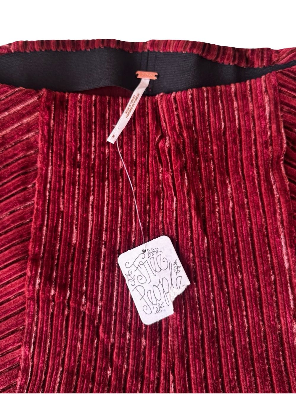 NWT Free People Women’s Copper Brown Slim Pull-On Velvet Flare Pants Size M - Picture 2 of 7